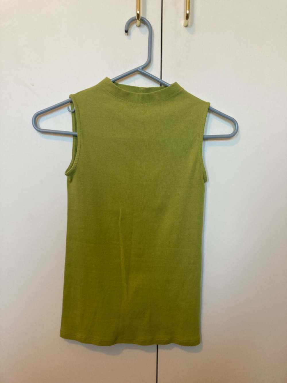 Everlane Olive Green Sleeveless Mock Neck Tank
